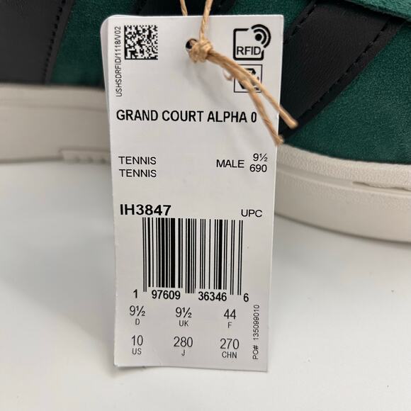 New Adidas Grand Court Alpha 00s Shoes Men\'s Size 10 Green Sneakers IH3847 main image 9